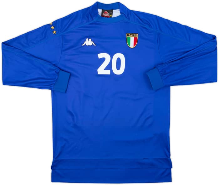 1998-99 Italy Home L/S Shirt Totti #20 - 8/10 - (L)