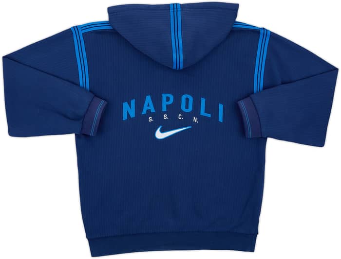 1997-98 Napoli Nike 1/4 Zip Hooded Sweat Top - 8/10 - (L)