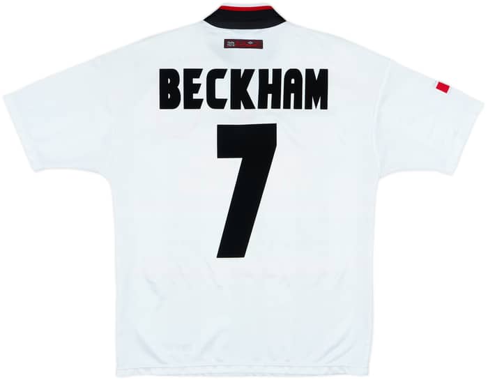 1997-99 Manchester United Away Shirt Beckham #7 - 8/10 - (Y)