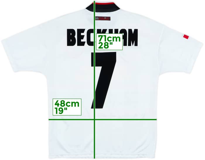 1997-99 Manchester United Away Shirt Beckham #7 - 8/10 - (Y)