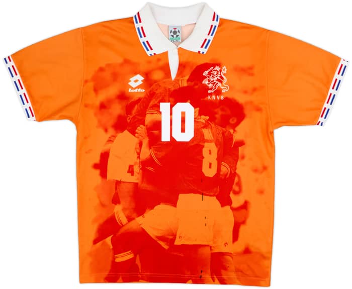 1996 Netherlands Home Shirt Bergkamp #10 - 4/10 - (M)