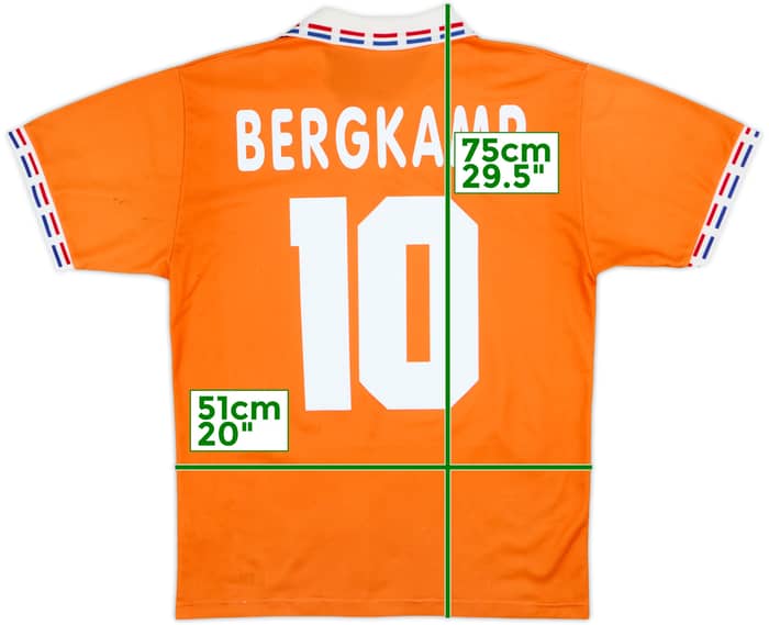 1996 Netherlands Home Shirt Bergkamp #10 - 4/10 - (M)