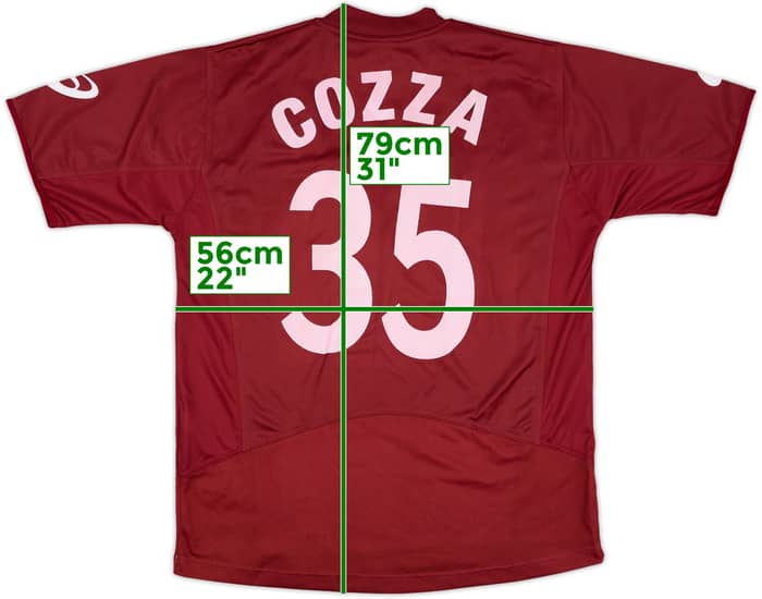 2003-04 Reggina Home Shirt Cozza #35 - 7/10 - (L)