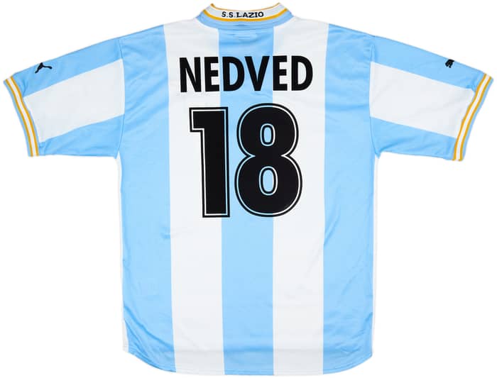 1999-00 Lazio European Home Shirt Nedved #18 - 6/10 - (XL)