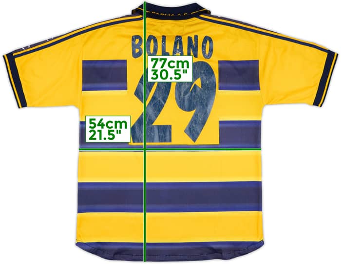 2000-01 Parma Match Issue Home Shirt Bolano #29