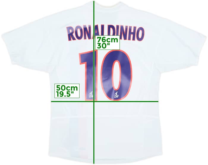 2002-03 Paris Saint-Germain Away Shirt Ronaldinho #10 - 8/10 - (M)