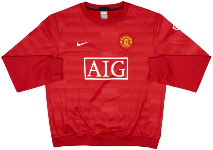 2009-10 Manchester United Nike Sweat Top - 6/10 - (L)