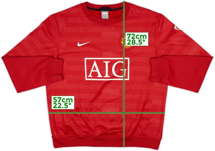 2009-10 Manchester United Nike Sweat Top - 6/10 - (L)