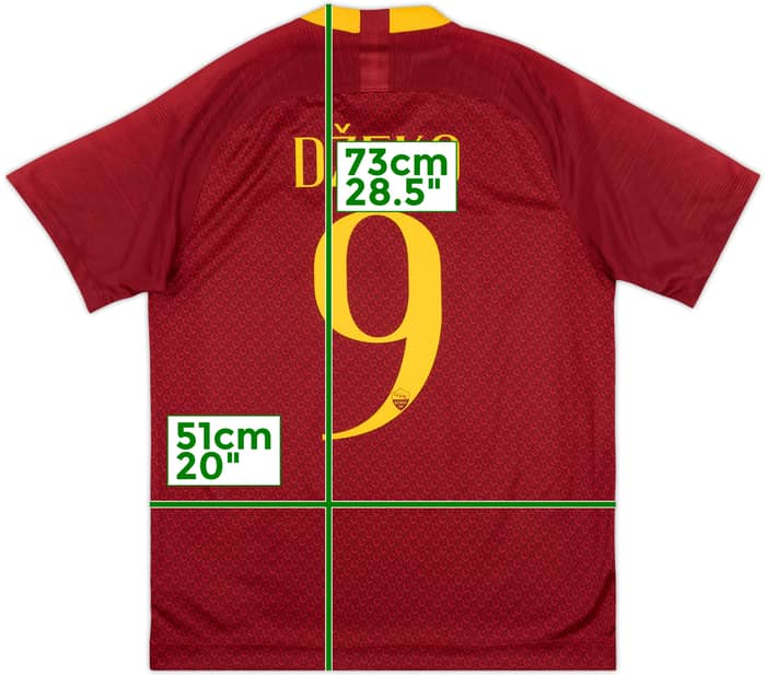 2018-19 Roma Home Shirt Dzeko #9 - 10/10 - (M)