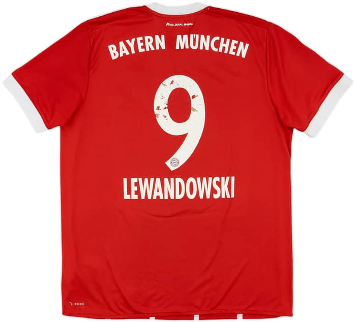 2017-18 Bayern Munich Home Shirt Lewandowski #9 - 5/10 - (L)