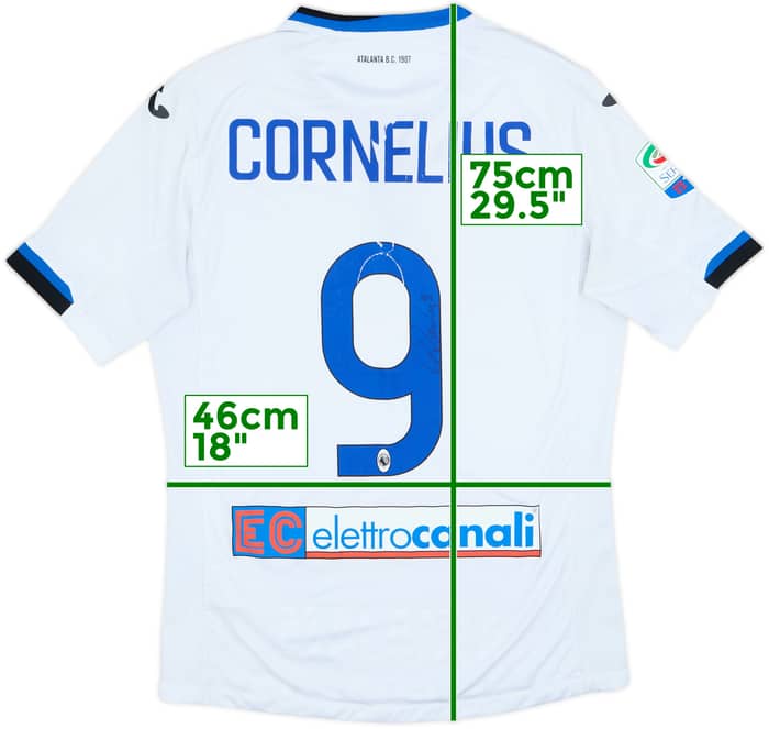 2017-18 Atalanta Away Shirt Cornelius #9 - 4/10 - (L)
