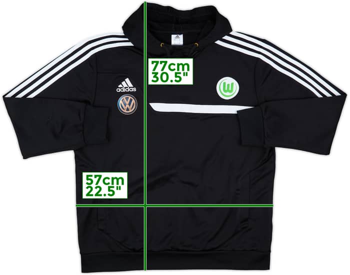 2013-14 Wolfsburg adidas Hooded Sweat Top - 6/10 - (XL)