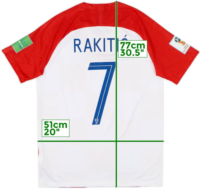 2018-19 Croatia Home Shirt Rakitic #7 - 7/10 - (M)