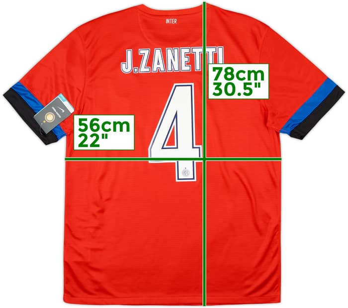 2012-13 Inter Milan Away Shirt J. Zanetti #4 (L)