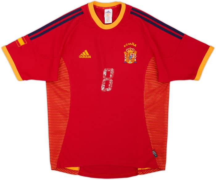 2002-04 Spain Home Shirt #8 - 4/10 - (M)