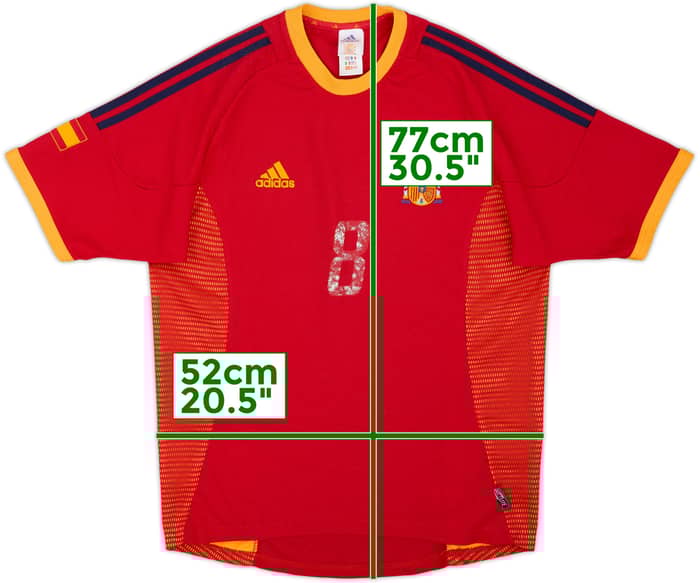 2002-04 Spain Home Shirt #8 - 4/10 - (M)