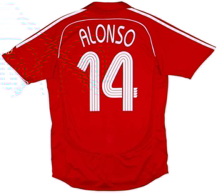 2006-08 Liverpool Home Shirt Alonso #14 - 7/10 - (M)