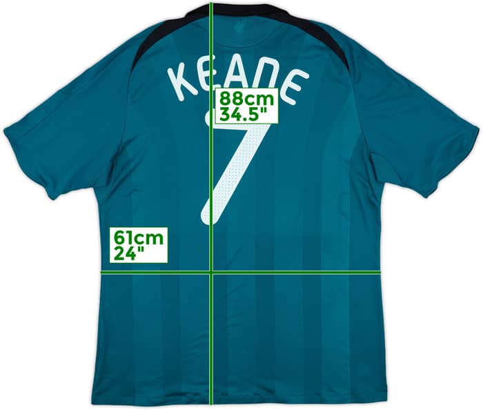 2008-09 Liverpool Third Shirt Keane #7 - 8/10 - (3XL)