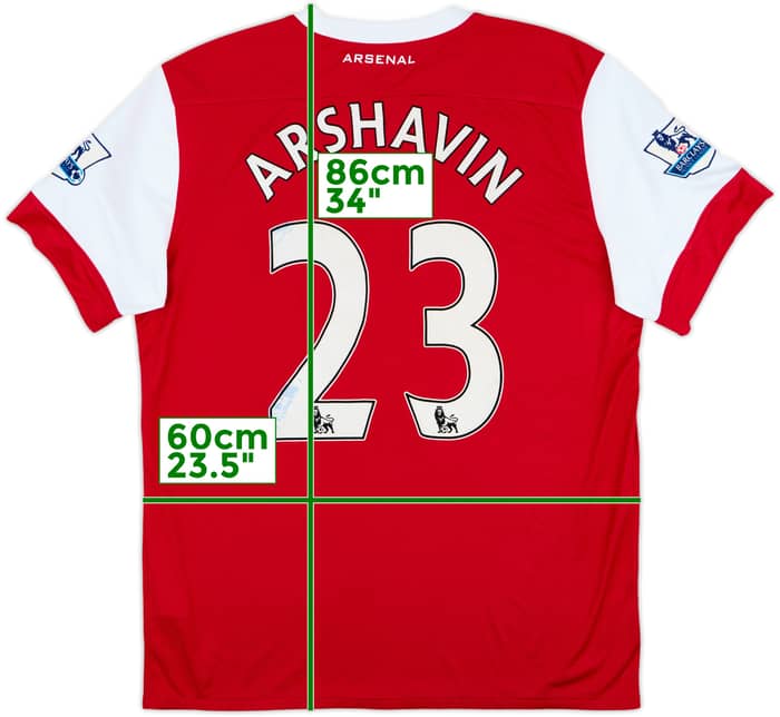2010-11 Arsenal Home Shirt Arshavin #23 - 5/10 - (XL)