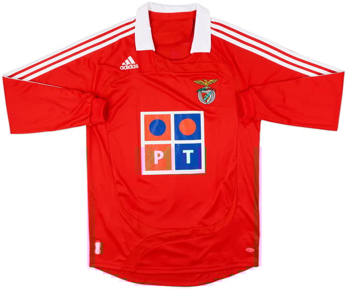 2007-08 Benfica Home L/S Shirt Di Maria #20 - 7/10 - (S)