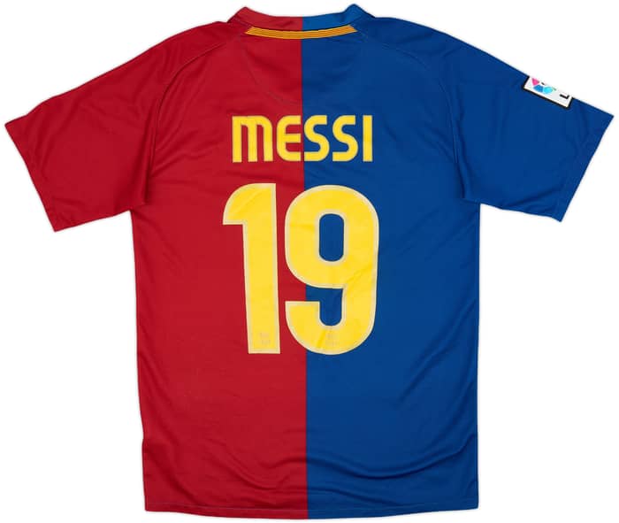2008-09 Barcelona Home Shirt Messi #19 - 7/10 - (S)