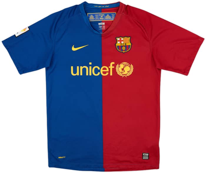 2008-09 Barcelona Home Shirt Messi #19 - 7/10 - (S)