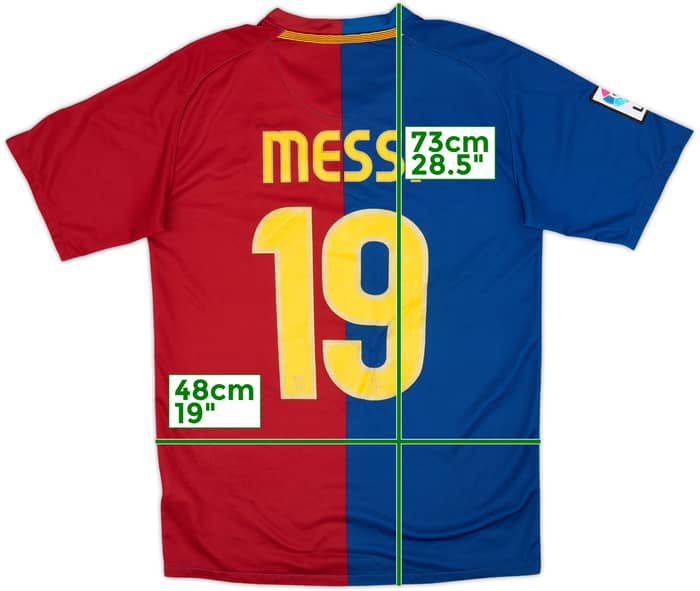 2008-09 Barcelona Home Shirt Messi #19 - 7/10 - (S)