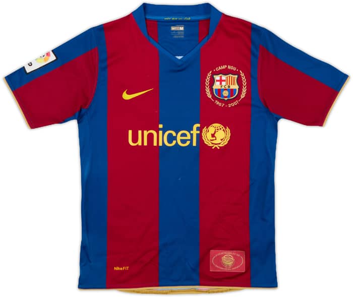 2007-08 Barcelona Home Shirt - 6/10 - (M.Boys)