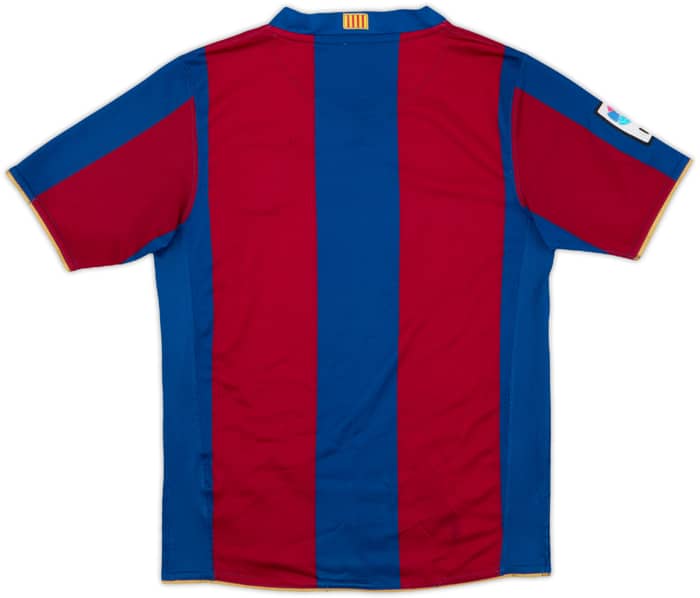 2007-08 Barcelona Home Shirt - 6/10 - (M.Boys)