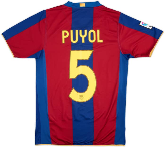2007-08 Barcelona Home Shirt Puyol #5 - 6/10 - (S)