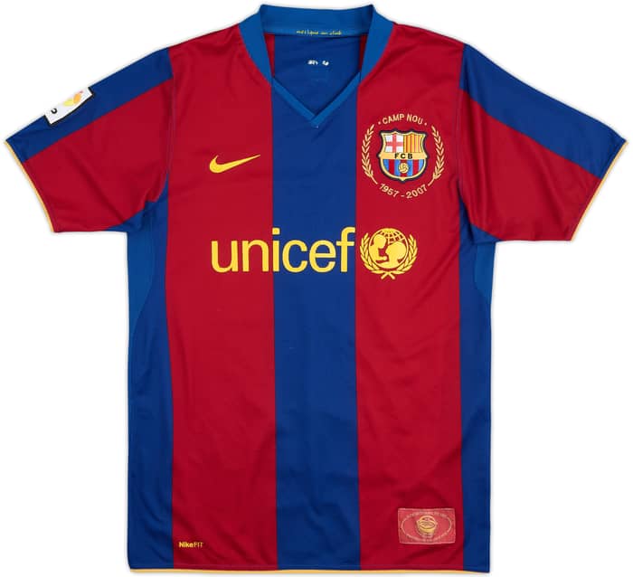 2007-08 Barcelona Home Shirt Puyol #5 - 6/10 - (S)