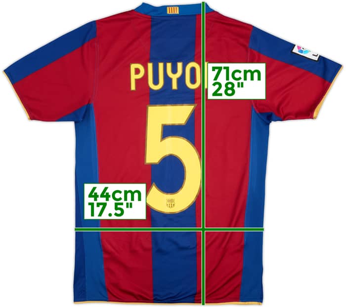 2007-08 Barcelona Home Shirt Puyol #5 - 6/10 - (S)