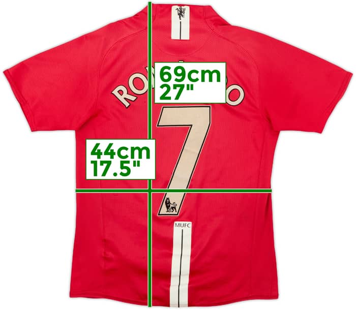 2007-09 Manchester United Home Shirt Ronaldo #7 - 6/10 - (S)