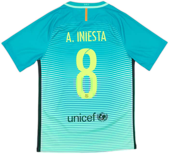 2016-17 Barcelona Third Shirt A. Iniesta #8 - 8/10 - (S)