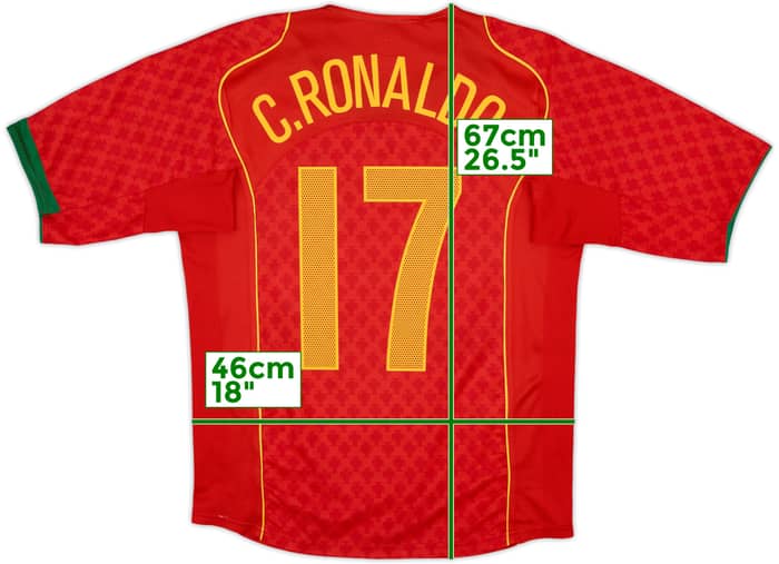 2004-06 Portugal Home Shirt C.Ronaldo #17 - 7/10 - (S)