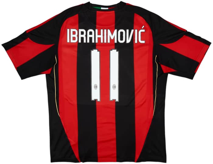 2010-11 AC Milan Home Shirt Ibrahimovic #11 - 7/10 - (L)