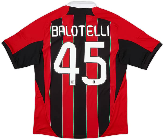2012-13 AC Milan Home Shirt Balotelli #45 (L)