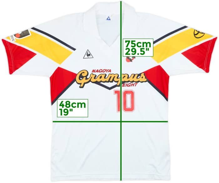1992 Nagoya Grampus Eight Away Shirt (Lineker) #10 - 7/10 - (L)