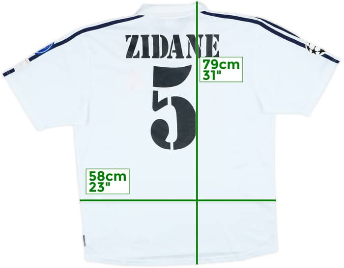 2002-03 Real Madrid Centenary Home Shirt Zidane #5 - 5/10 - (L)