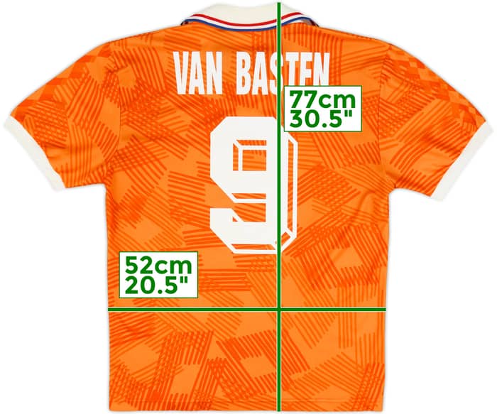 Camiseta de local de Países Bajos 1992-94 Van Basten #9 - 8/10 - (L)