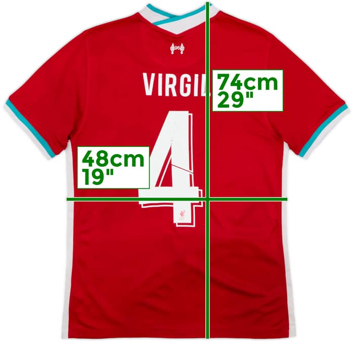 2020-21 Liverpool Home Shirt Virgil #4 - 5/10 - (M)