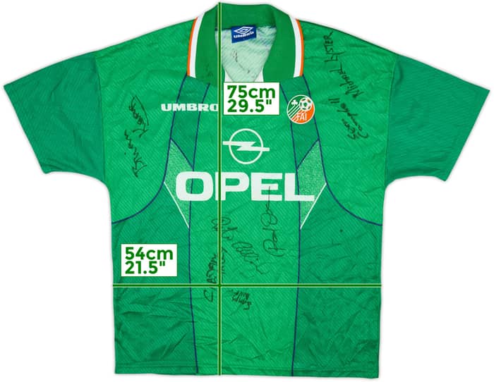 1994-95 Ireland Signed Home Shirt - 6/10 - (L)