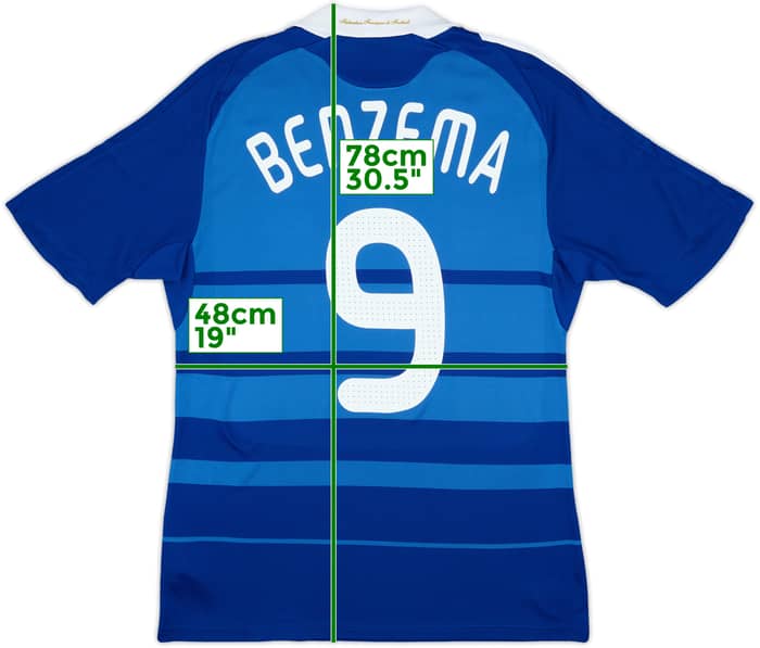 2008-09 France Home Shirt Benzema #9 - 8/10 - (M)