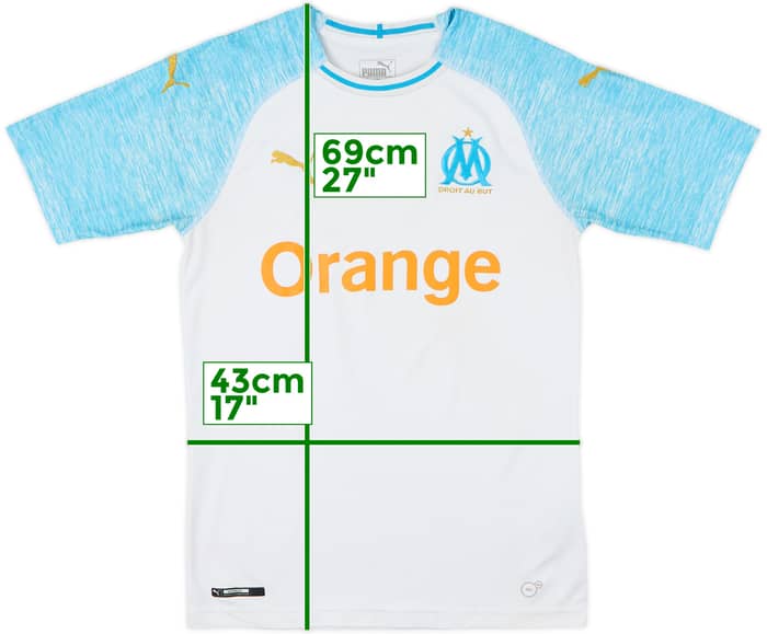 2018-19 Olympique Marseille Home Shirt - 6/10 - (XS)