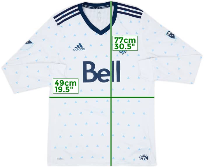 2017 Vancouver Whitecaps Authentic Home L/S Shirt - 6/10 - (L)