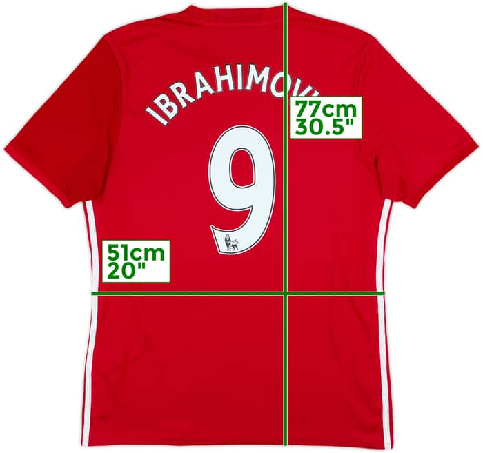 2016-17 Manchester United Home Shirt Ibrahimovic #9 - 5/10 - (L)