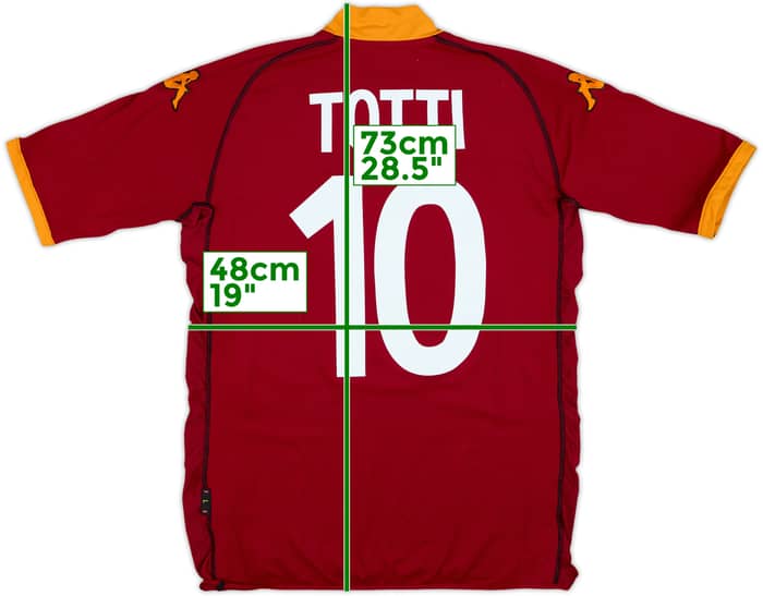 2002-03 Roma Home Shirt Totti #10 - 6/10 - (L)