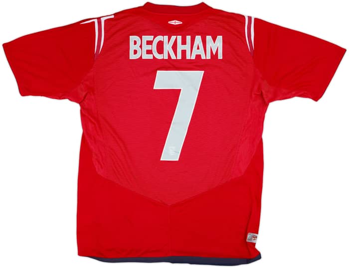 2004-06 England Away Shirt Beckham #7 - 5/10 - (L)