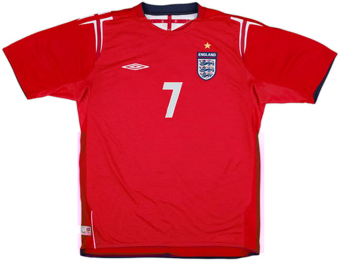 2004-06 England Away Shirt Beckham #7 - 5/10 - (L)