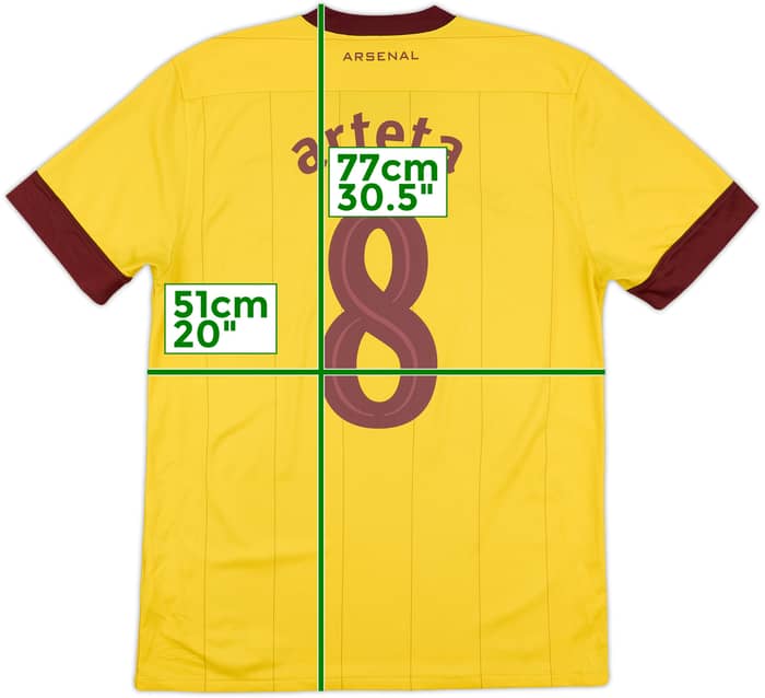2010-13 Arsenal Away Shirt Arteta #8 - 6/10 - (M)